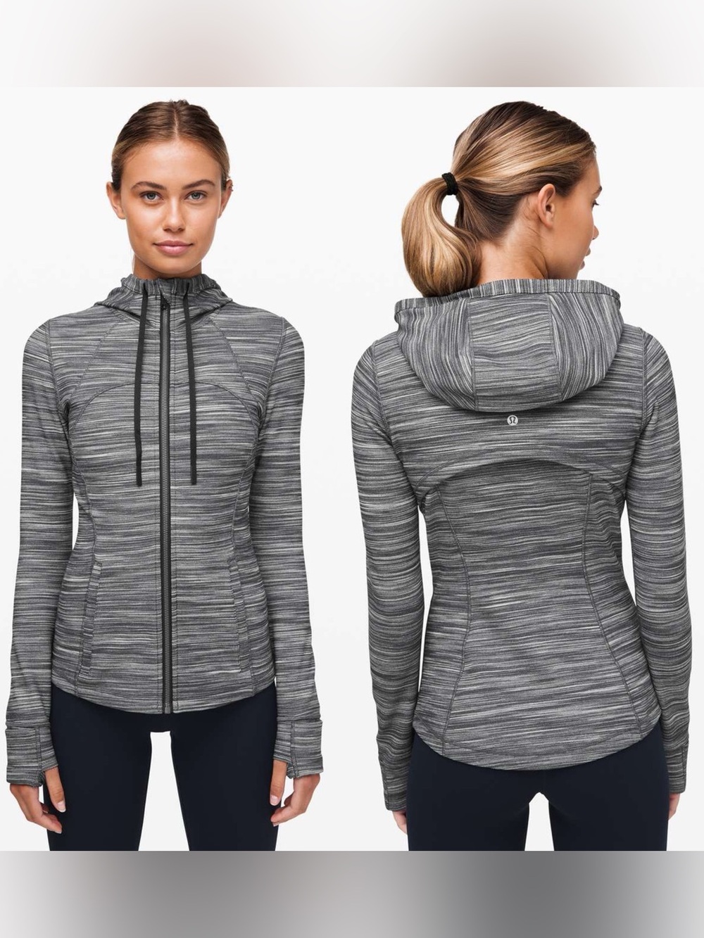 Lululemon Hooded Define Jacket Nulu
Heathered Black White active size 10
